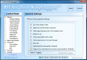 Configurer le logiciel keylogger